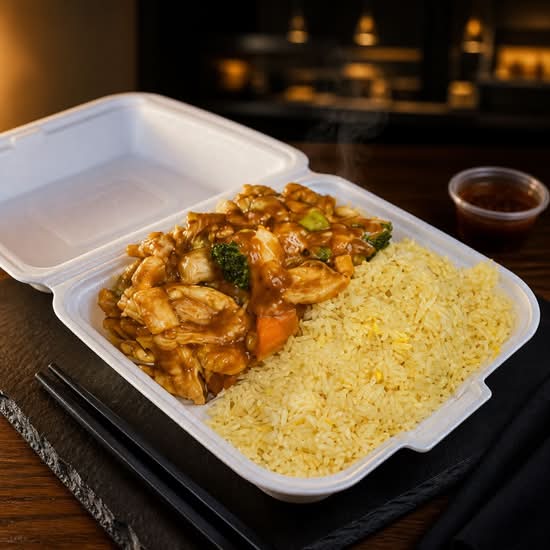 Spicy Chicken in Peanut Sauce Fried Rice 辣子雞炒飯